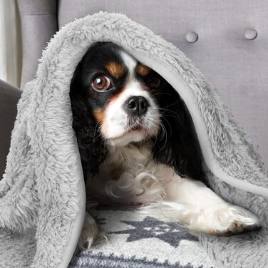 М'яка флісова підстилка для собак і котів Nobleza, 160 x 120 см, світло-сіра