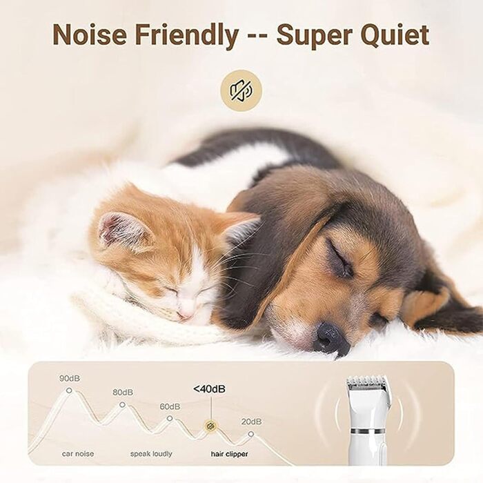 Триммер для собак та котів 4-в-1: стрижка лап, обличчя та тіла. Безшумна, вологостійка, акумуляторна модель