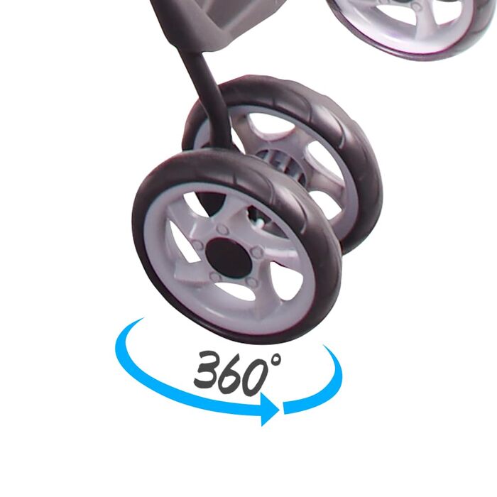 Чотирьохколісний візок для тварин FourPaw з повним оглядом, з замком, для котів та собак, з кошиком для зберігання та тримачем для напоїв