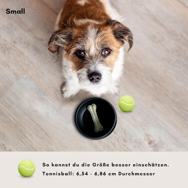 Керамічна годівниця для собак hej.mo | Чорна | Діаметр 16 см, об'єм 0,9 л | Міцна, для миття в посудомийній машині, стійка до подряпин та укусів | Годівниця для маленьких та середніх собак