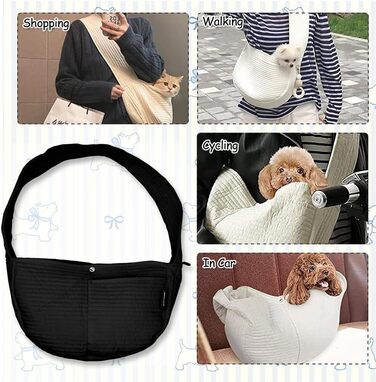 Сумка-переноска для собак NATUYA, чорна, водонепроникна, для прогулянок та подорожей