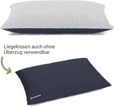 М'яке ліжко для собак великих порід Doctor Bark GreenLabel, зелене, знімний чохол, розмір M, колір: кобальт