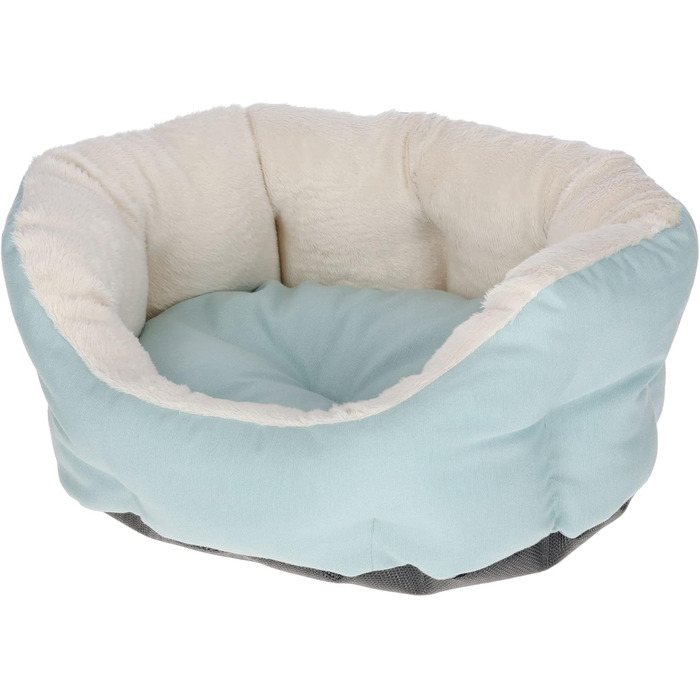 Лежанка для собак та цуценят Kerbl Pet, блакитна, 45x40x20 см, бавовна, поліестер, знімний внутрішній подушкою, антиковзаюча підкладка