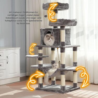 Велика когтеточка для котів 150 см XXL, надміцна, для важких котів, натуральний сизаль, товстий плюш, якісна ДСП, 150x96x62 см