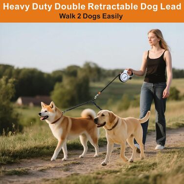 Рулетка для собак Dotolog, 8м, чорна - висувна повідка з подвійною лінією та запобіжною пряжкою