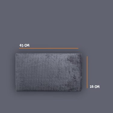 М'яке ліжко для котів Bestlivings на підвіконня, сіре (45x28 см), ліжко для котів, котяча лежанка, ковдра для котів