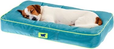 Ортопедичний лежак для собак та котів FERPLAST Polo - блакитний, 80 x 50 x 8 см, M
