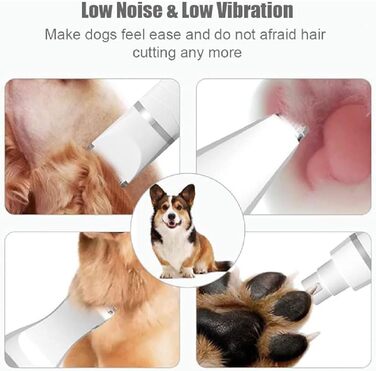 Мультитрим Про від Dr Pfoten: тиха 4-в-1 машинка для стрижки собак та котів. Набір для стрижки собак, котів, лап, очей, вух, обличчя та тіла. Акумуляторна.