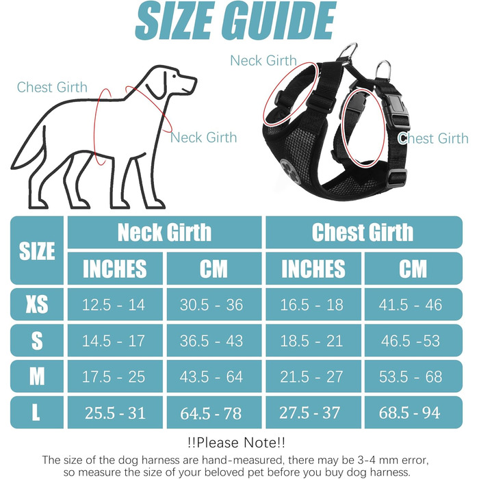 Нашийник для собак NiCola з кріпленням для автопасків, чорний. 2 шт., регульований, для подорожей та повсякденного використання (XS)