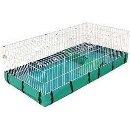 Клітка для морських свинок MidWest 171GHP, 119x61x36 см, з кришкою та перегородкою, біло-зелена