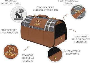 Транспортна переноска для собак та котів Cazo Oxford, 50x27x26 см, LXD0901