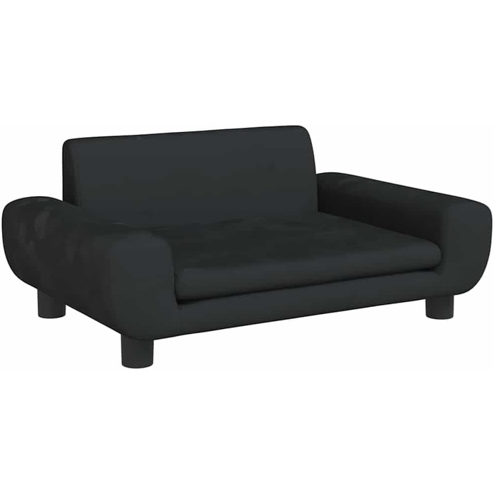 Крісло-ліжко для собак, чорне, з м'якою оббивкою, 70x45x33 см, для маленьких собак та котів