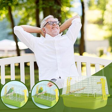 Клітка для птахів та дрібних тварин Vogelkäfig з ручкою: переносний варіант для папуг, синиць та інших