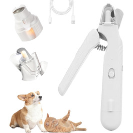 Лампова кусачка для нігтів Yagerod LichtSchere Pro 2-в-1 – безпечна догляд за лапами без страху, точна обрізка завдяки світлодіоду