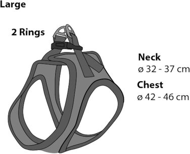 Шлейка для собак середнього розміру Flamingo Step&Go Bento Beige, L