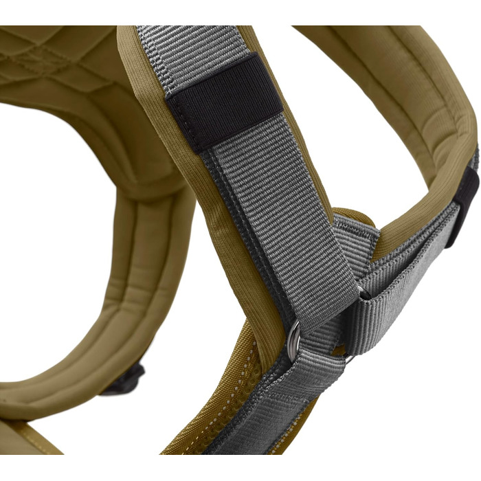 Нашийник для собак HUNTER Hundegeschirr Maldon UP, оливковий/сірий, S-M: м'який, комфортний, з 3M Scotchlite, регулюється