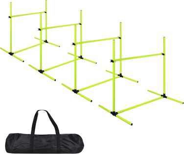 Набір для аджиліті для собак Froadp Agility Set: 4 бар'єри, стійки для слалому, регульована висота, тренувальний комплект 104x70x101 см, зелений
