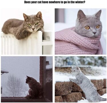 Килимок-грілка для котів на радіатор - м'який, плюшевий, металевий каркас, складаний, сірий