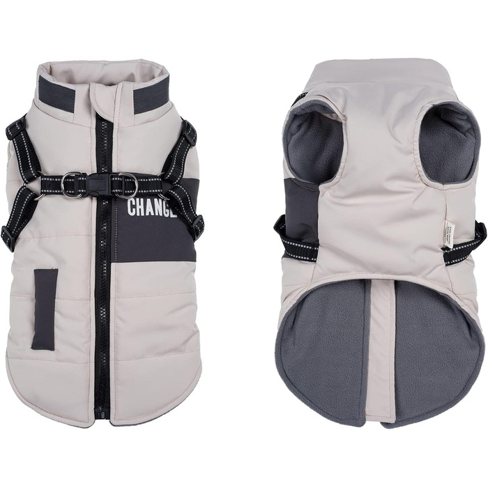 Зимовий одяг для собак: тепла куртка, жилет, одяг для маленьких та середніх собак, білий колір