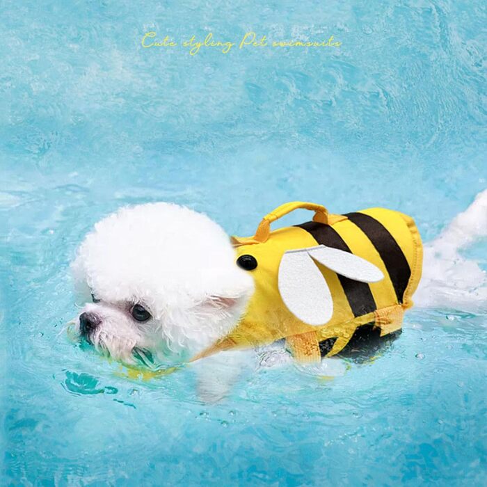 Спасальний жилет для собак FANSU, жилет для плавання з ручкою для рятування - регульований розмір для плавання, серфінгу, катання на човні (L, Green Dragonfly)