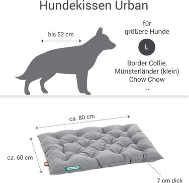 Ортопедична лежанка для собак Doctor Bark Urban - 80x60 см, сірий - виготовлено в Німеччині