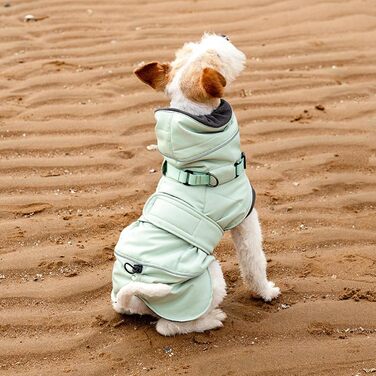 Зимовий одяг для маленьких собак: теплий пуловер з флісу, жилет для активного відпочинку, куртка з регульованою шлейкою, безрукавна куртка для цуценят Green L