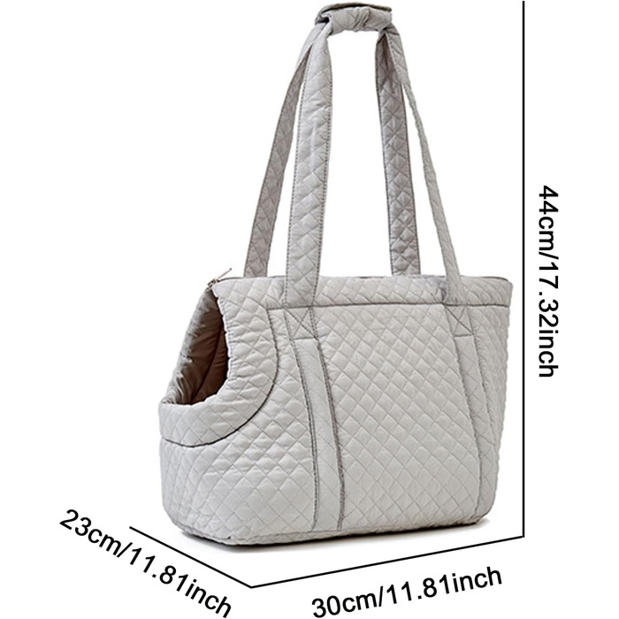 Сумка-переноска для собак | Сумка-переноска для маленьких собак з бавовни | Переноска для котів та цуценят, легка, сіра, з кишенями