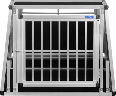 Transportbox N53 для собак - алюмінієва переноска 60x90x70 см з аварійним виходом, безпечний транспорт тварин в авто