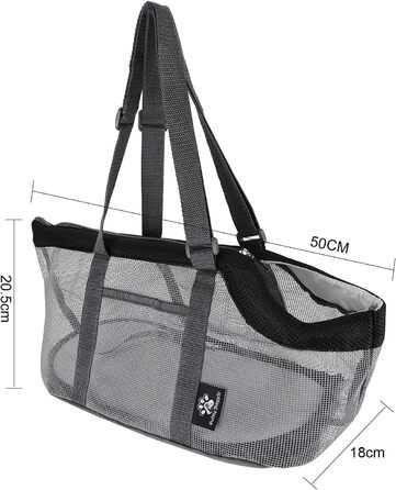 Транспортна сумка для котів та собак, з дихаючого матеріалу, складана, з плечовим ременем, велика місткість
