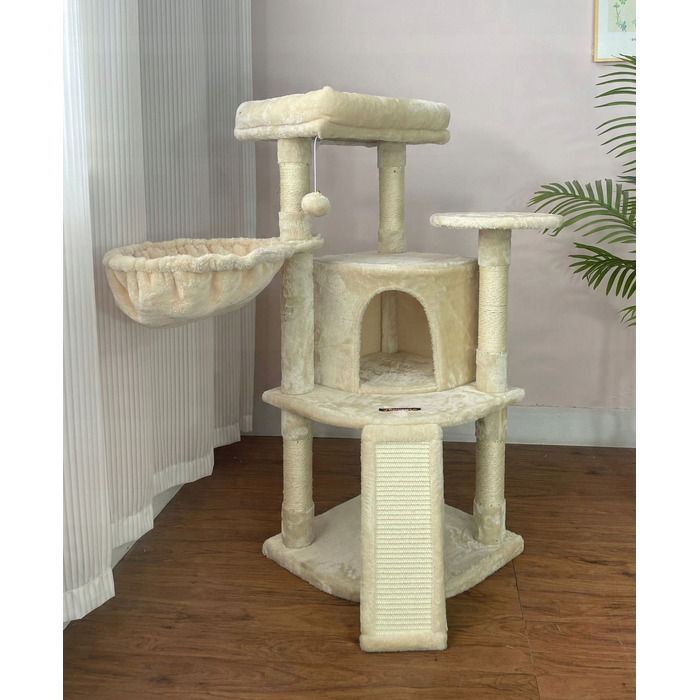 Комплекс для котів: дряпалка, будинок-будка та лежанка, 107 см