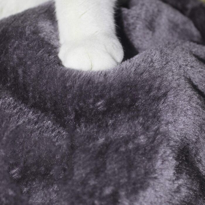 Дім-кіготник для котів у приміщенні - стабільна кімната з кігтеточкою, стійкою для сидіння, платформою та схованим місцем (димно-сірий)