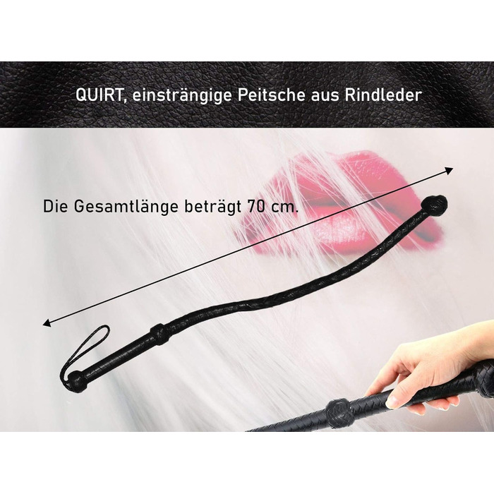 Однорідна плеть QUIRT з натуральної шкіри