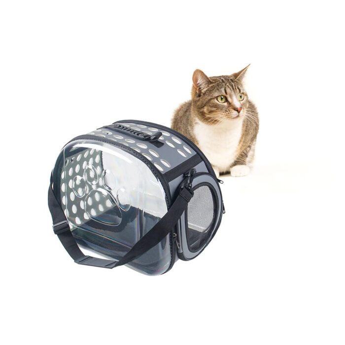 JOINPAYA Транспортувальна сумка для тварин великого розміру 42x28x32см, з крізьою поверхнею та регульованими ременями для котів та собак