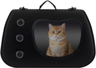 Сумка-переноска для собак, маленька, через плече, чорна. Ідеально для прогулянок, пікніків, кемпінгу. Зручна, легка, прозора переноска для маленьких собак.