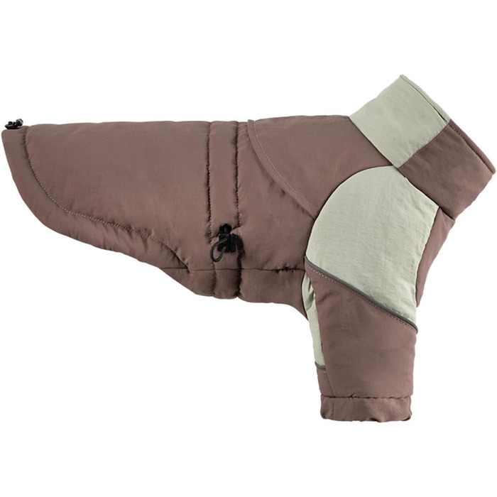Зимовий теплий куртка для собак, розмір M, коричневий. Водонепроникний, регульований, світловідбиваючий. Для прогулянок на вулиці.