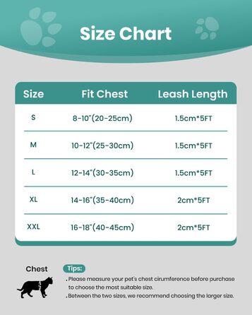 Шлейка для кота FAYOGOO анти-вислизання з повідком, шлейка для кота безпечна та регульована, повід для кота з світловідбиваючими смугами для безпеки та комфорту вночі, M (зелений, XL (1 шт.))