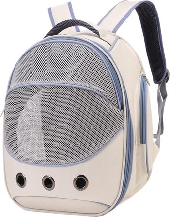 Транспортна сумка для собак | Сумка-переноска з регульованими ремінцями, для цуценят - для подорожей, піших прогулянок, авто, відпочинку на природі, громадського транспорту, подорожей та кроликів (блакитна)