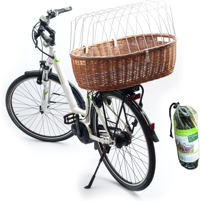 Корзина для велосипеда Aumüller з тримачем, L: 68 см + захисний ковпак - кріплення на багажник