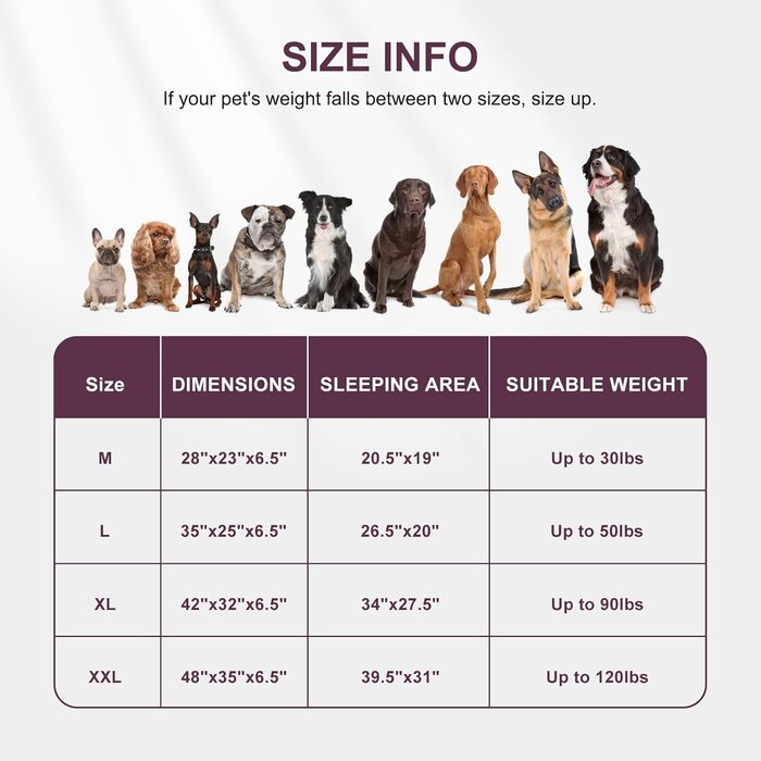 Ортопедичне ліжко для собак великих порід FURTIME, рожеве, 89x64x17 см. Зручне, з підтримкою, знімний чохол