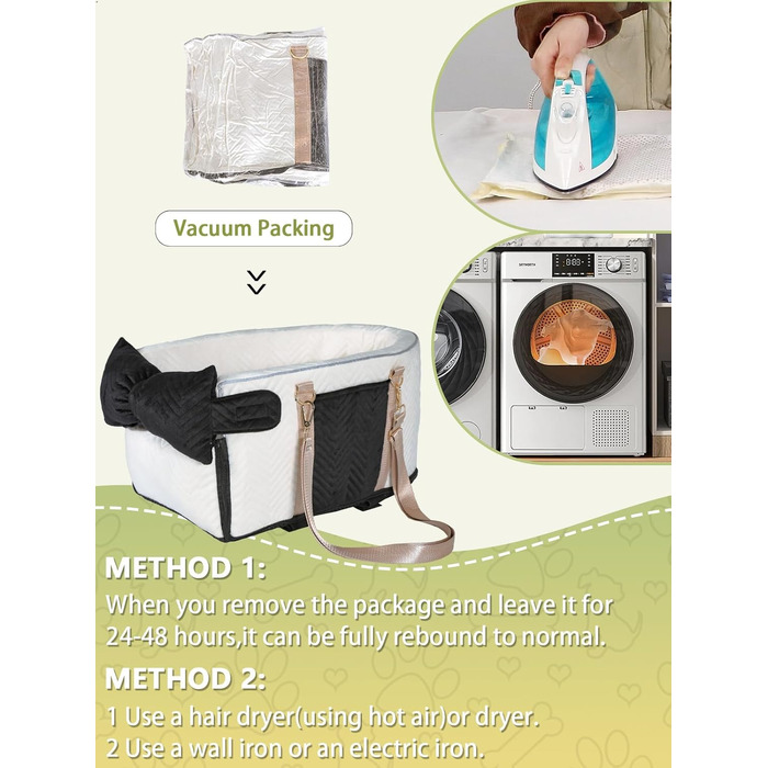 Автомобільний крісло для собак, переноска для маленьких собак до 5,9 кг, з м'яким, знімним, миючим подушечкою