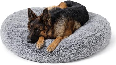 Крісло-ліжко для собак Toutwool - стійке до кусання, кругле, м'яке, для агресивних собак, 63 см, сірий (XL)