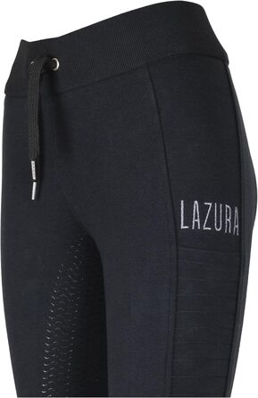 Легінси для верхової їзди Lazura Hanna | Повний силіконовий покрив | Рідні штани з 2 кишенями для телефону та регулюванням ширини | Чорні легінси з повним покриттям | Верхова екіпіровка розмір 36-46, 38, Чорний