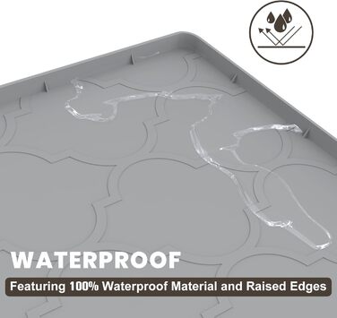 Силіконовий килимок під лоток для котів Katzenklo Matte, 86x56 см, сірий, XL (38'L x 26'W)