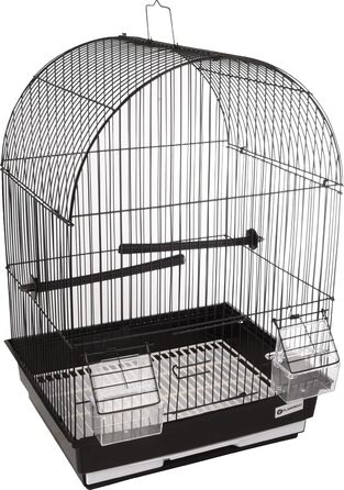 Клітка для птахів Flamingo ALOR 2, чорна, 34,5x28x48,5 см