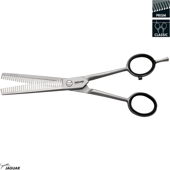 Ножиці для вирівнювання волосся JAGUAR SATIN 30/30 6.0' | Професійні ножиці для перукарів з 30 зубцями для вирівнювання з призматичним заточуванням | Матові | Зроблено в Німеччині