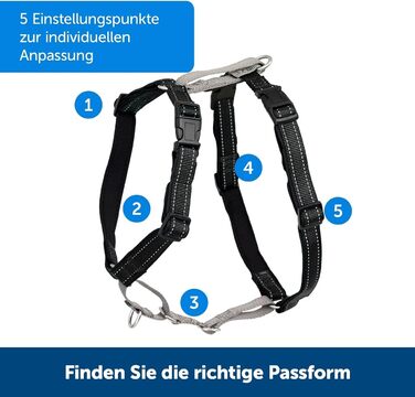 Шлея для собак PetSafe 3-в-1 з ременем безпеки, антизахисний кільце, розмір L, чорна – для авто і прогулянок