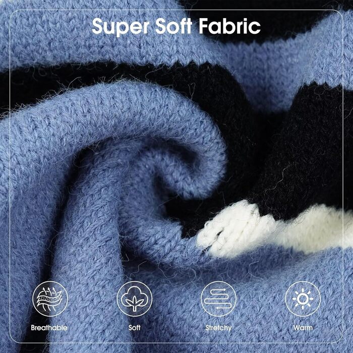 Пуловер IECOii для собак з навушниками, теплий зимовий костюм для грейхаундів, курчаків, віппетів, блакитний, розмір M