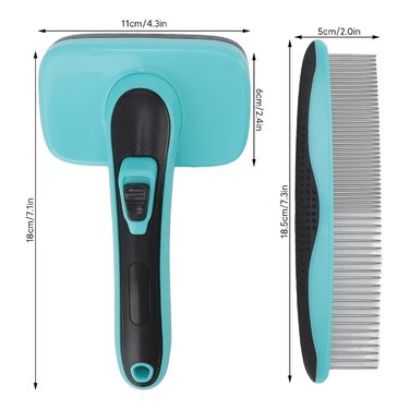 Набір щіток для грумінгу домашніх тварин NFNSIG: щітка Slicker для собак та котів, самоочисна, для масажу та видалення шерсті