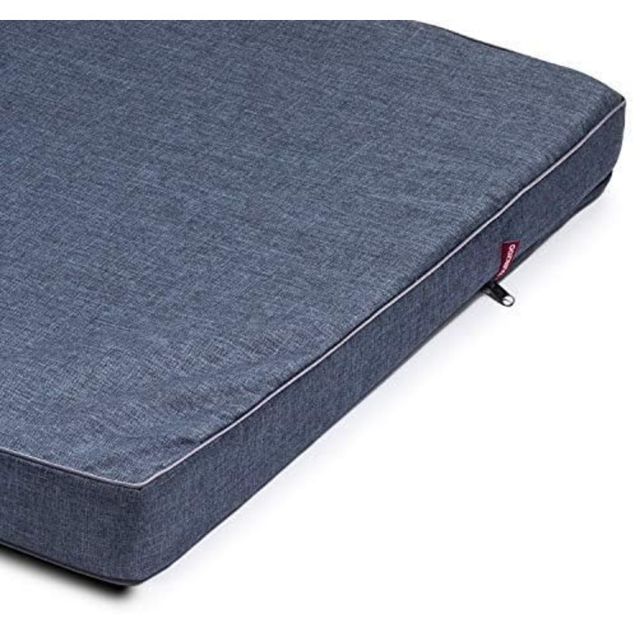 Матрац для собак BOUTIQUE ZOO XL 120x100x6 см, синій, кодура, м'який, елегантний, праний, для великих і малих порід