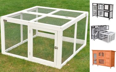 Freilaufgehege Nanook Jumbo для кроликів - розширення для клітки, 96 x 100 x 55 см, білий